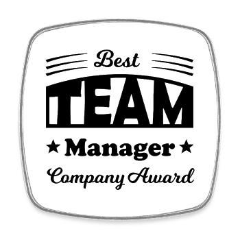 Bester Team Manager - Viereckiger Kühlschrankmagnet - Weiß - Vorne