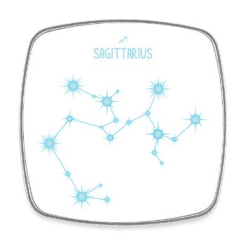 Sagittarius Zodiac Sign Star Constellation Blue - Square fridge magnet - white - Front