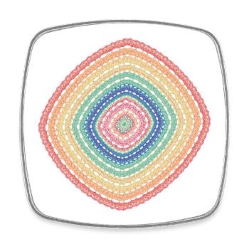 Teinte de couleur de l’été - Magnet carré - blanc - Devant