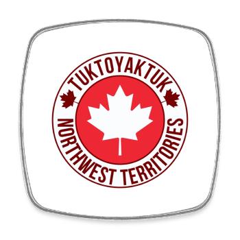 Emblème de l’érable des Territoires du Nord-Ouest - Magnet carré - blanc - Devant