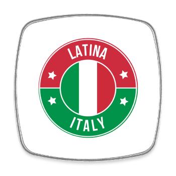Latina Italy Crest - Square fridge magnet - white - Front