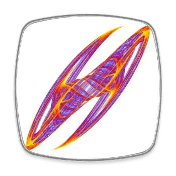 The fingerprint of chaos - Square fridge magnet - white - Front