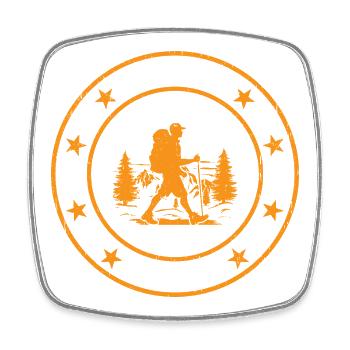 Hiking profi - Mountain Hiking - Square fridge magnet - white - Front