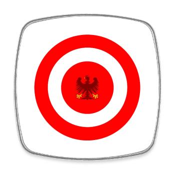 Target Eagle Emblem Austria - Square fridge magnet - white - Front