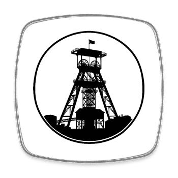 Région de la Ruhr : Nous venons du Pott ! - Magnet carré - blanc - Devant