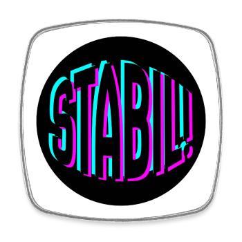 stable - Square fridge magnet - white - Front