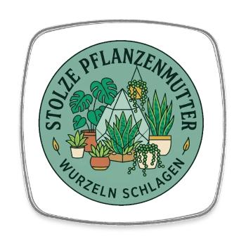 Grüne Wurzeln schlagen - Viereckiger Kühlschrankmagnet - Weiß - Vorne