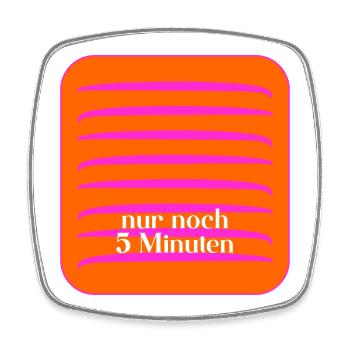 Ausrede 5 Minuten - Viereckiger Kühlschrankmagnet - Weiß - Vorne
