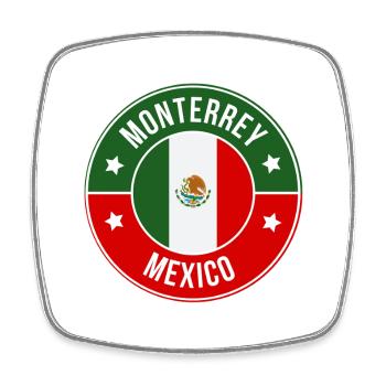 Monterrey Flag Emblem - Square fridge magnet - white - Front