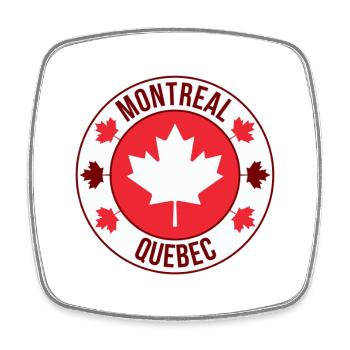 Montreal Quebec Maple Crest - Square fridge magnet - white - Front