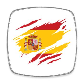 Espagne drapeau espagnol - Magnet carré - blanc - Devant