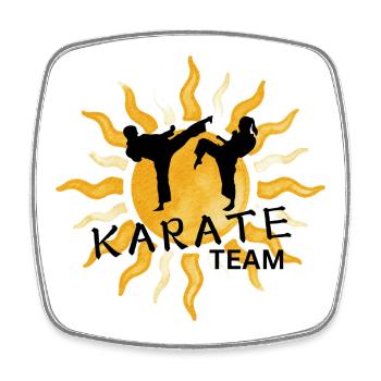 Sun Dancers Duo Graphic - Square fridge magnet - white - Front