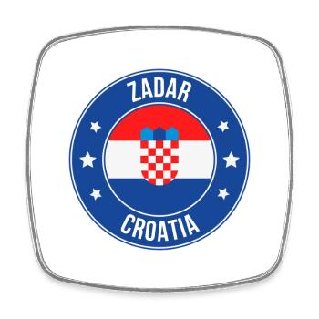 Cercle de blason de Zadar Croatia - Magnet carré - blanc - Devant