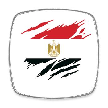 Egypt Egyptian Flag - Square fridge magnet - white - Front