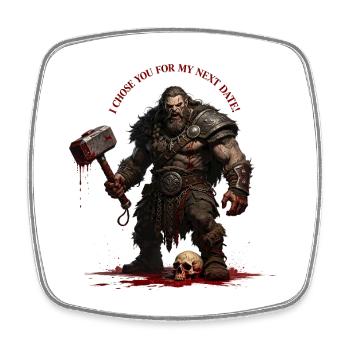 Bloody Warchief - Square fridge magnet - white - Front
