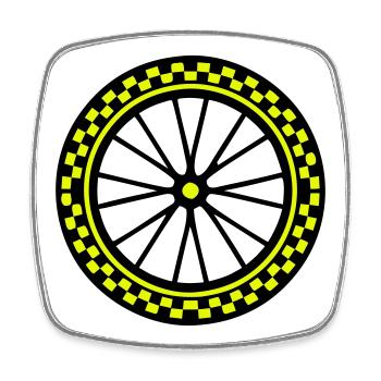Bicycle Balance Bike Image - Magnet carré - blanc - Devant