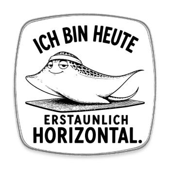 Pilates-Rochen | Lustiger Pilates Spruch | Fitness - Viereckiger Kühlschrankmagnet - Weiß - Vorne