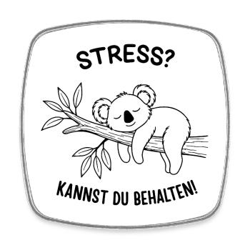 Stress? You can keep it! - Square fridge magnet - white - Front