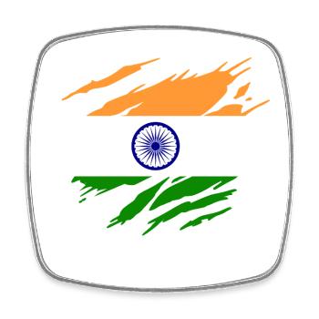 India Indian Flag Indian - Square fridge magnet - white - Front
