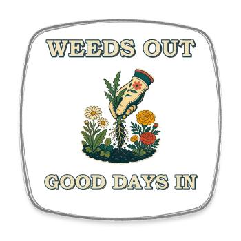 Good Days Gardening - Square fridge magnet - white - Front