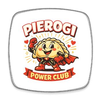 Raviolis du Power Club - Magnet carré - blanc - Devant