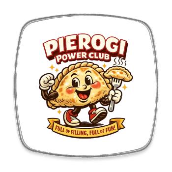 Raviolis du Power Club - Magnet carré - blanc - Devant