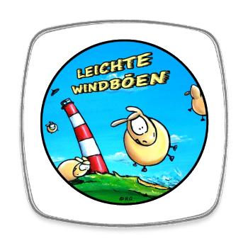 leichte_Windböen - Viereckiger Kühlschrankmagnet - Weiß - Vorne