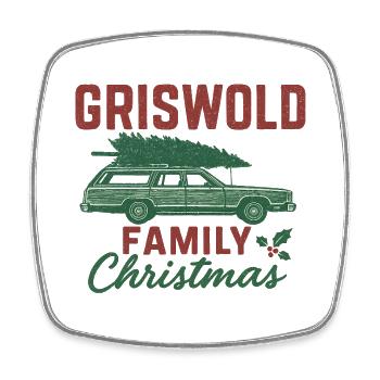 Griswold Family Christmas Car - Square fridge magnet - white - Front