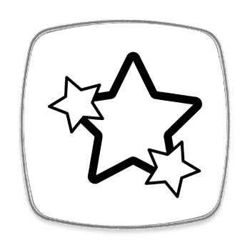 Stars - Square fridge magnet - white - Front