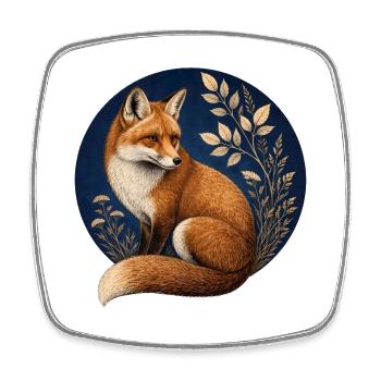 Fox Red Fox Vulpes vulpes - Square fridge magnet - white - Front