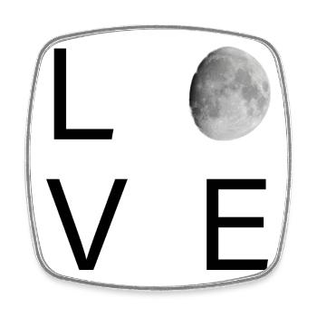 Moonlit Minimal Moon Silhouette - Square fridge magnet - white - Front