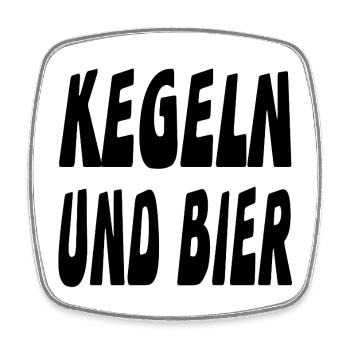 Kegeln - Viereckiger Kühlschrankmagnet - Weiß - Vorne