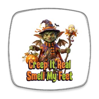 Crape It Real Gobelin Halloween Tee - Magnet carré - blanc - Devant