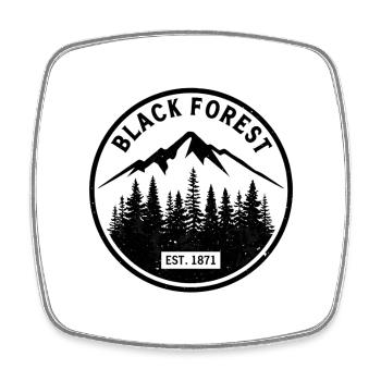 Black Forest Badge | Black Forest Vintage - Square fridge magnet - white - Front