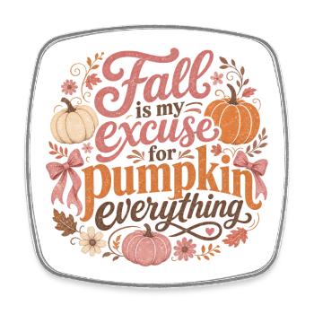 Pumpkin design for pumpkin fans - Square fridge magnet - white - Front