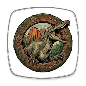 Spinosaurus in the Stone Ring - Square fridge magnet - white - Front