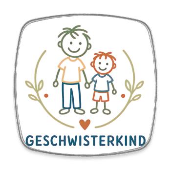Geschwisterkind Brüder Illustration - Viereckiger Kühlschrankmagnet - Weiß - Vorne