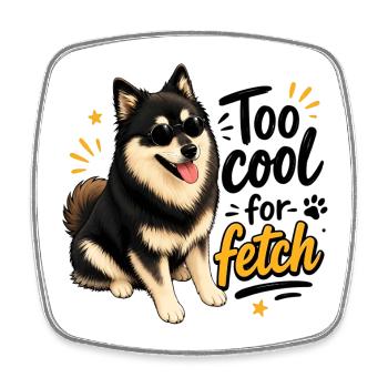 Le Lapphund finlandais trop cool - Magnet carré - blanc - Devant