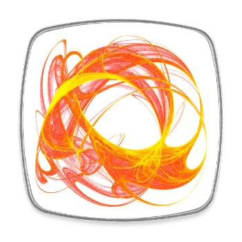 Chaosglut – Chaos Theory - Square fridge magnet - white - Front