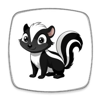 Baby shunk - Square fridge magnet - white - Front