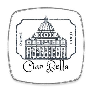 Rome Dome Stamp Heritage - Square fridge magnet - white - Front