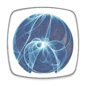 The Eye of Chaos – Chaos Theory - Square fridge magnet - white - Front