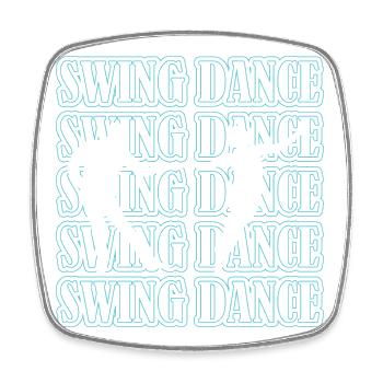 Musique Swing Swing - Magnet carré - blanc - Devant
