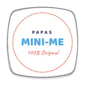 Papa, MIINI-ME - Magnet carré - blanc - Devant