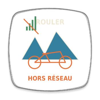 Rouler hors réseau - Magnet carré - blanc - Devant