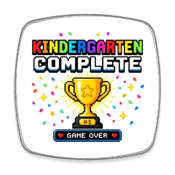 Kindergarten Complete Cup 8-Bit – Conception de jeux - Magnet carré - blanc - Devant