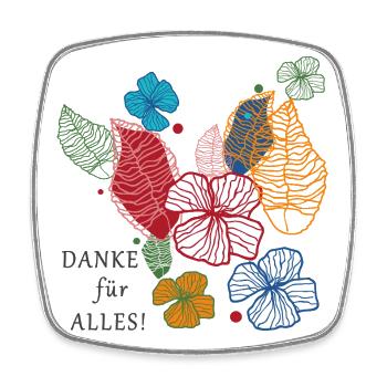 Danke für alles  - Viereckiger Kühlschrankmagnet - Weiß - Vorne