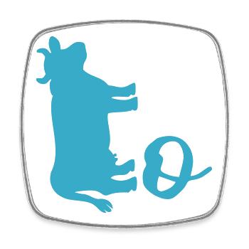Vache suédoise - Magnet carré - blanc - Devant