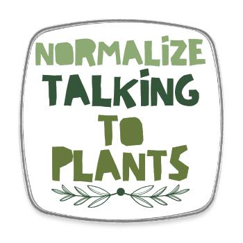 Normalize Talking to Plants - Square fridge magnet - white - Front