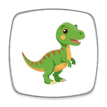 Baby t-rex - Square fridge magnet - white - Front
